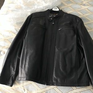 Marc New York Genuine Leather, Black XL, Moto JKT